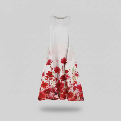 Bloemen Midi Jurk | Dames Zomerjurk voor Casual Uitjes
