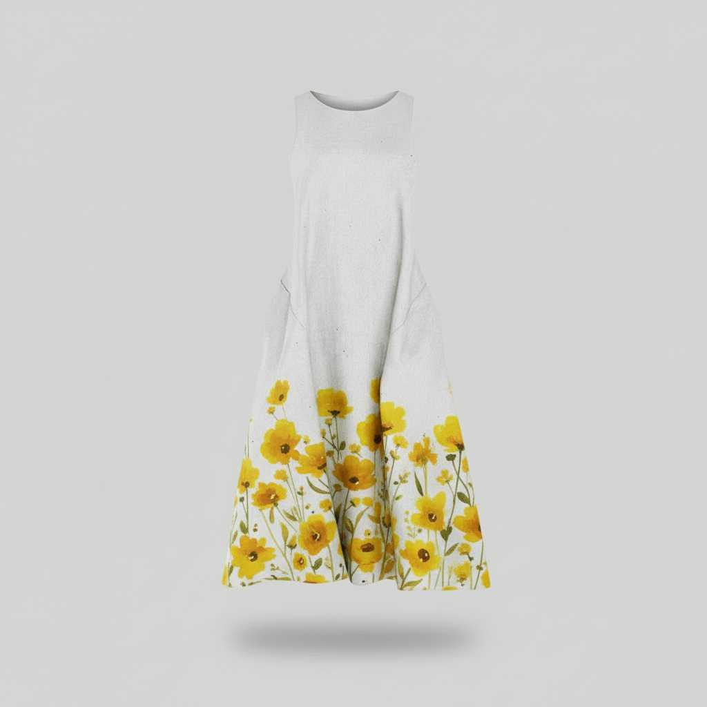 Bloemen Midi Jurk | Dames Zomerjurk voor Casual Uitjes