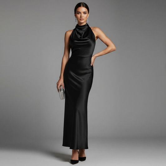 Halter Avondjurk Dames | Midi Jurk
