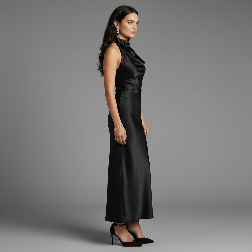Halter Avondjurk Dames | Midi Jurk