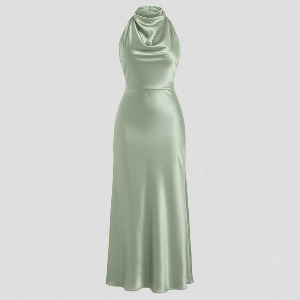Halter Avondjurk Dames | Midi Jurk