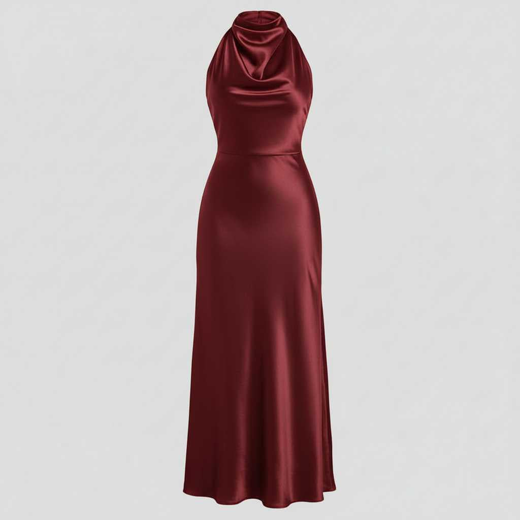 Halter Avondjurk Dames | Midi Jurk