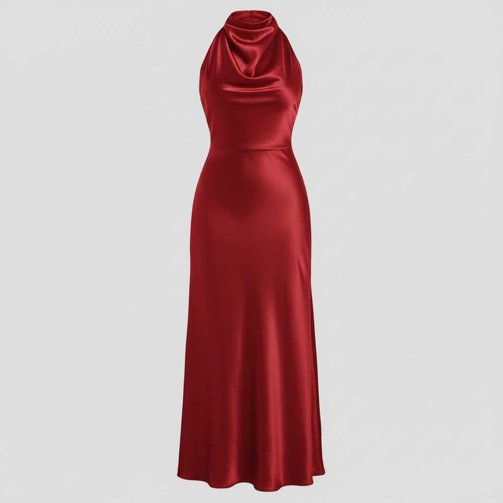 Halter Avondjurk Dames | Midi Jurk