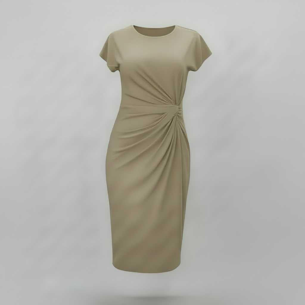 Korte Mouwen Midi Jurk Dames | Formele Galajurk