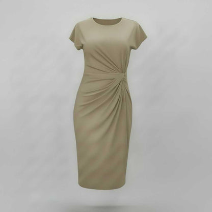 Korte Mouwen Midi Jurk Dames | Formele Galajurk