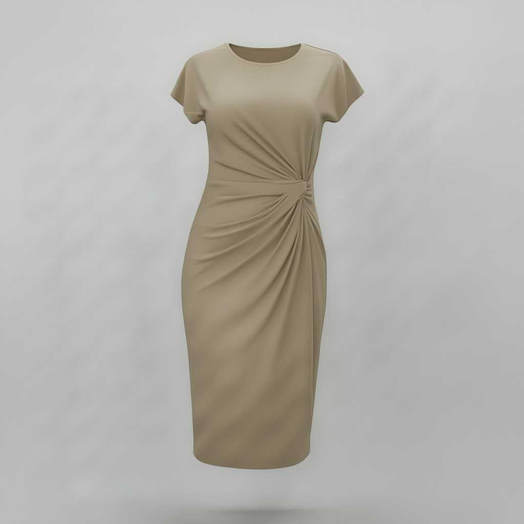 Korte Mouwen Midi Jurk Dames | Formele Galajurk