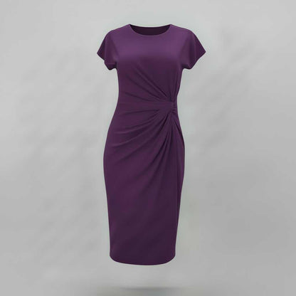 Korte Mouwen Midi Jurk Dames | Formele Galajurk