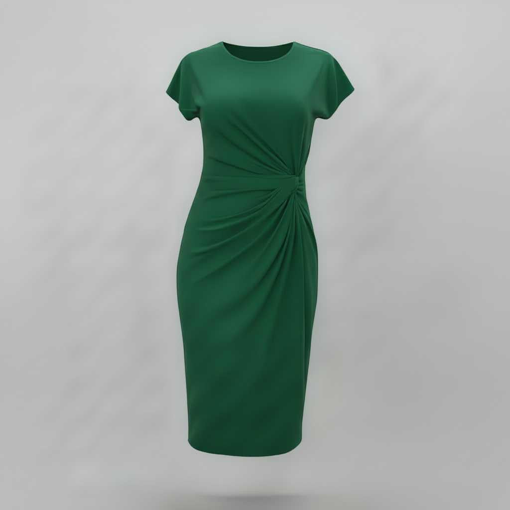 Korte Mouwen Midi Jurk Dames | Formele Galajurk