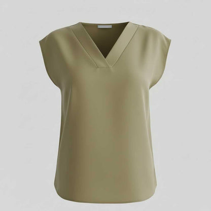 Moderne Zomer Blouse Dames | V-hals Katoen Casual Top