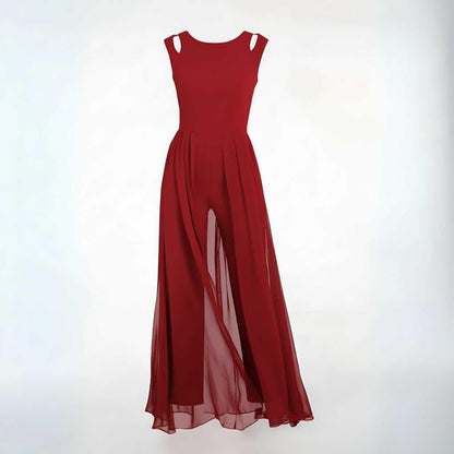 Mouwloze Jumpsuit met Wijde Pijpen | Dames Jumpsuit Zomer