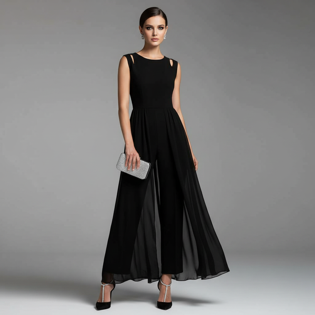 Mouwloze Jumpsuit met Wijde Pijpen | Dames Jumpsuit Zomer