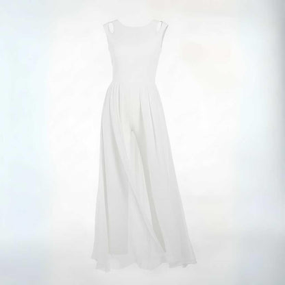Mouwloze Jumpsuit met Wijde Pijpen | Dames Jumpsuit Zomer