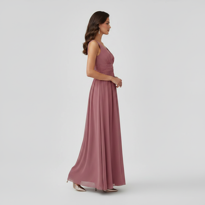 Mouwloze V-hals Maxi Jurk | Damesmode