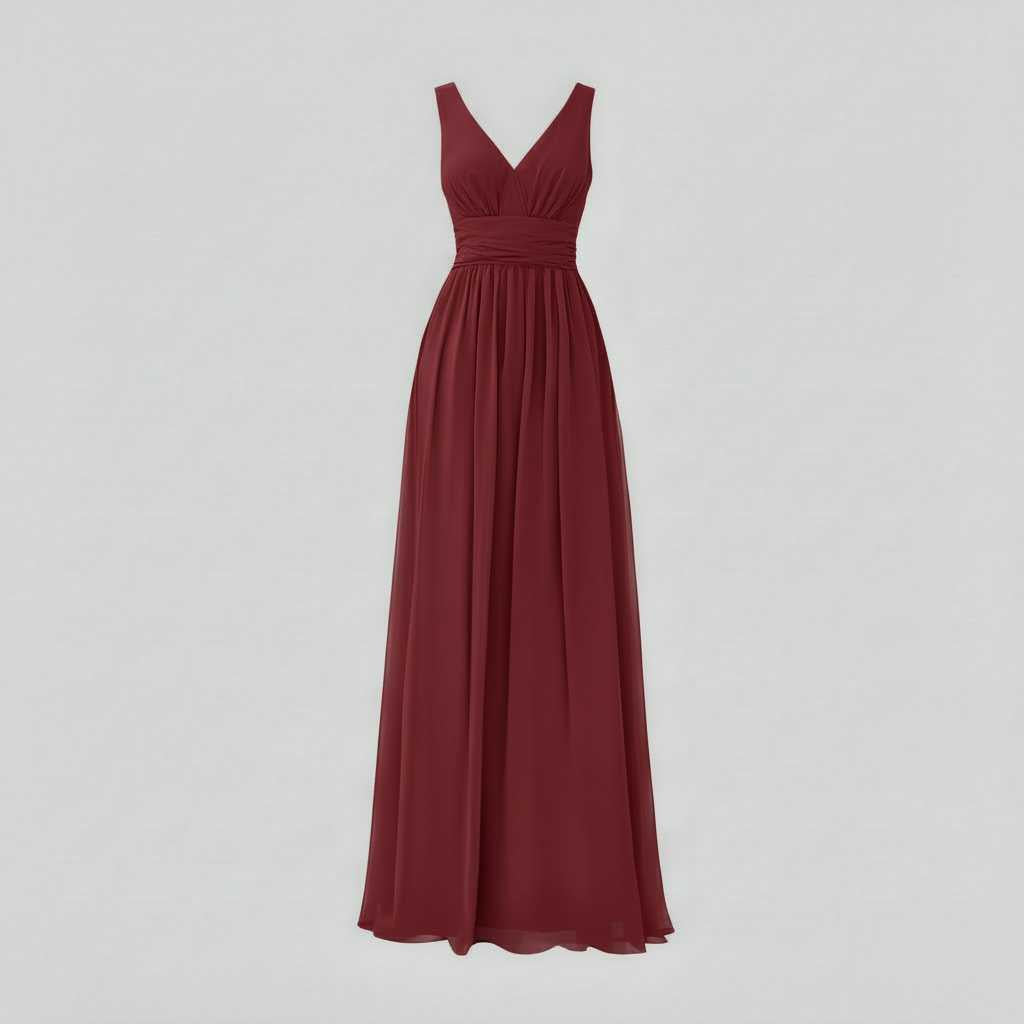 Mouwloze V-hals Maxi Jurk | Damesmode