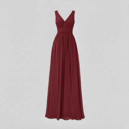 Mouwloze V-hals Maxi Jurk | Damesmode