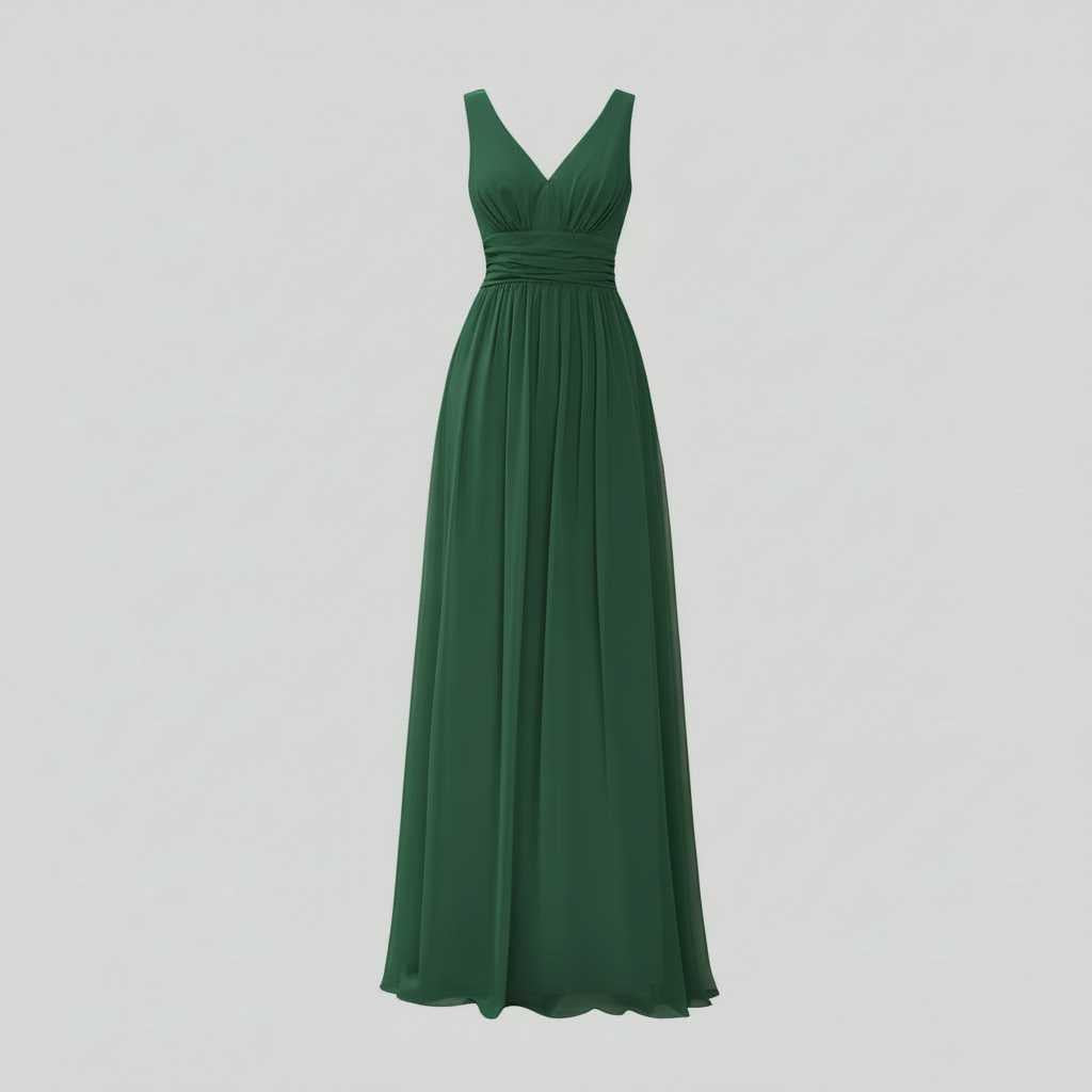 Mouwloze V-hals Maxi Jurk | Damesmode