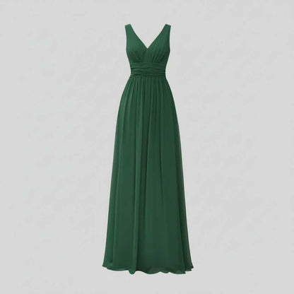 Mouwloze V-hals Maxi Jurk | Damesmode