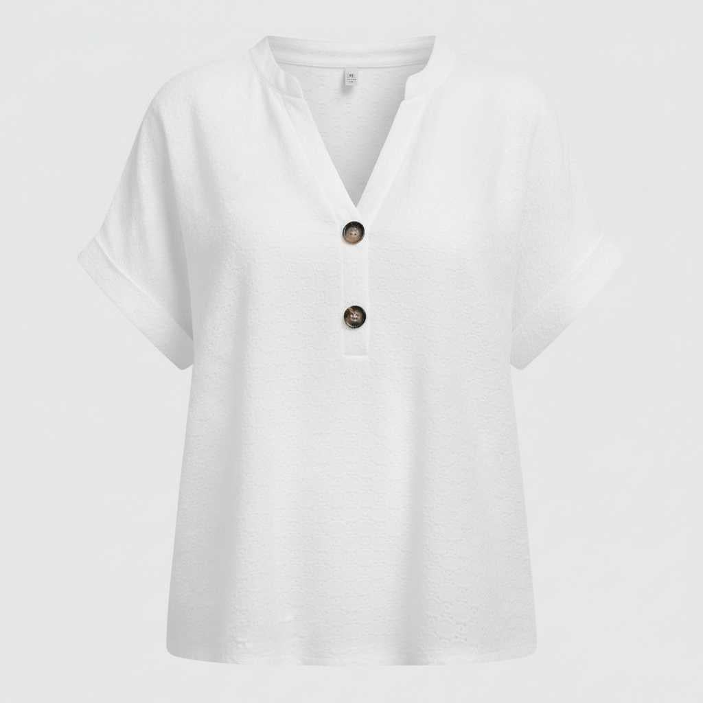 V-hals Top Dames | Casual Korte Mouwen Zomer Top