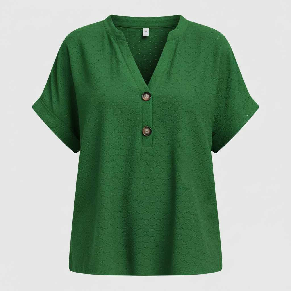 V-hals Top Dames | Casual Korte Mouwen Zomer Top