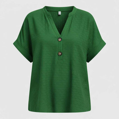 V-hals Top Dames | Casual Korte Mouwen Zomer Top