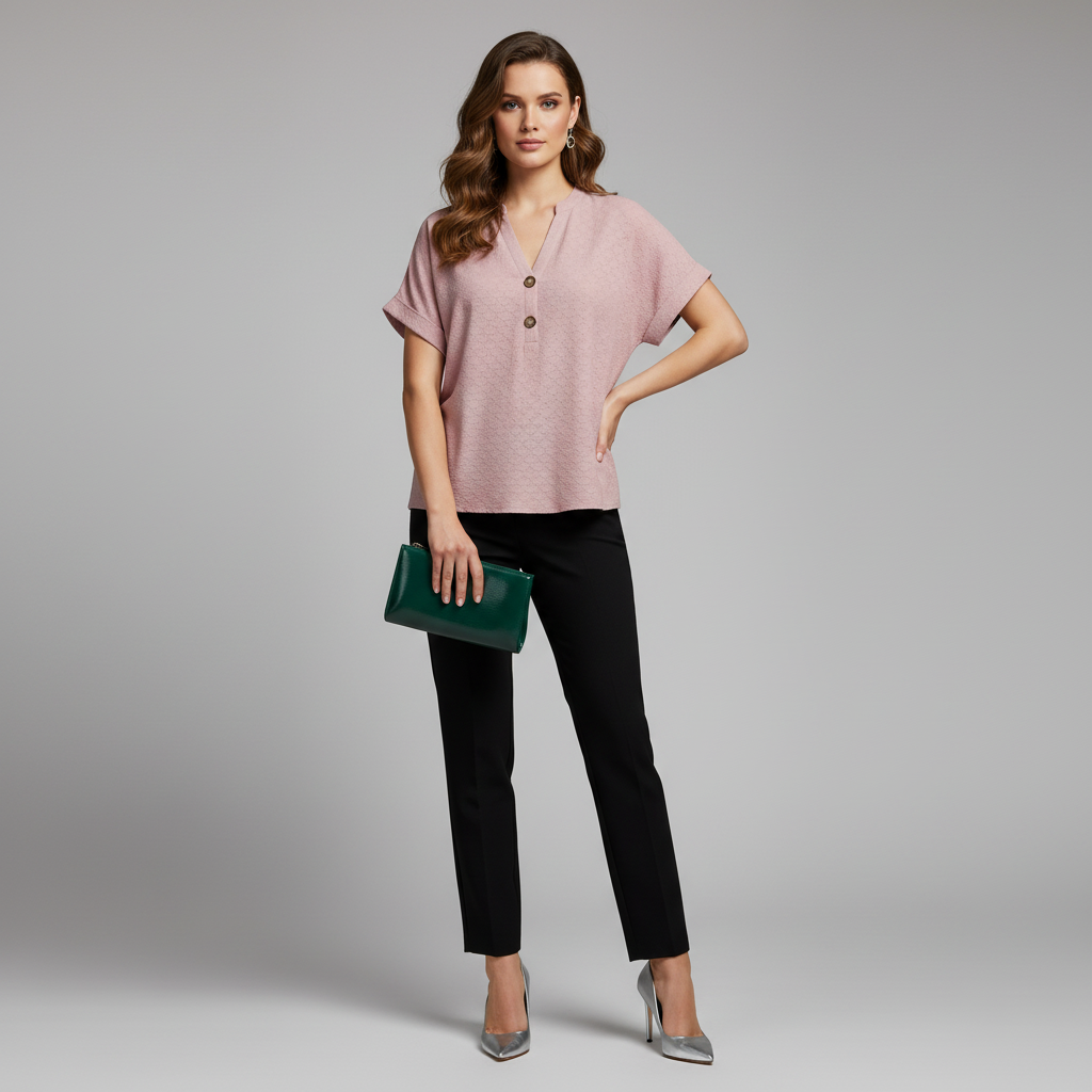 V-hals Top Dames | Casual Korte Mouwen Zomer Top