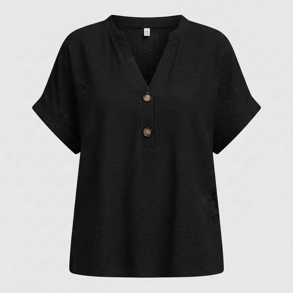 V-hals Top Dames | Casual Korte Mouwen Zomer Top