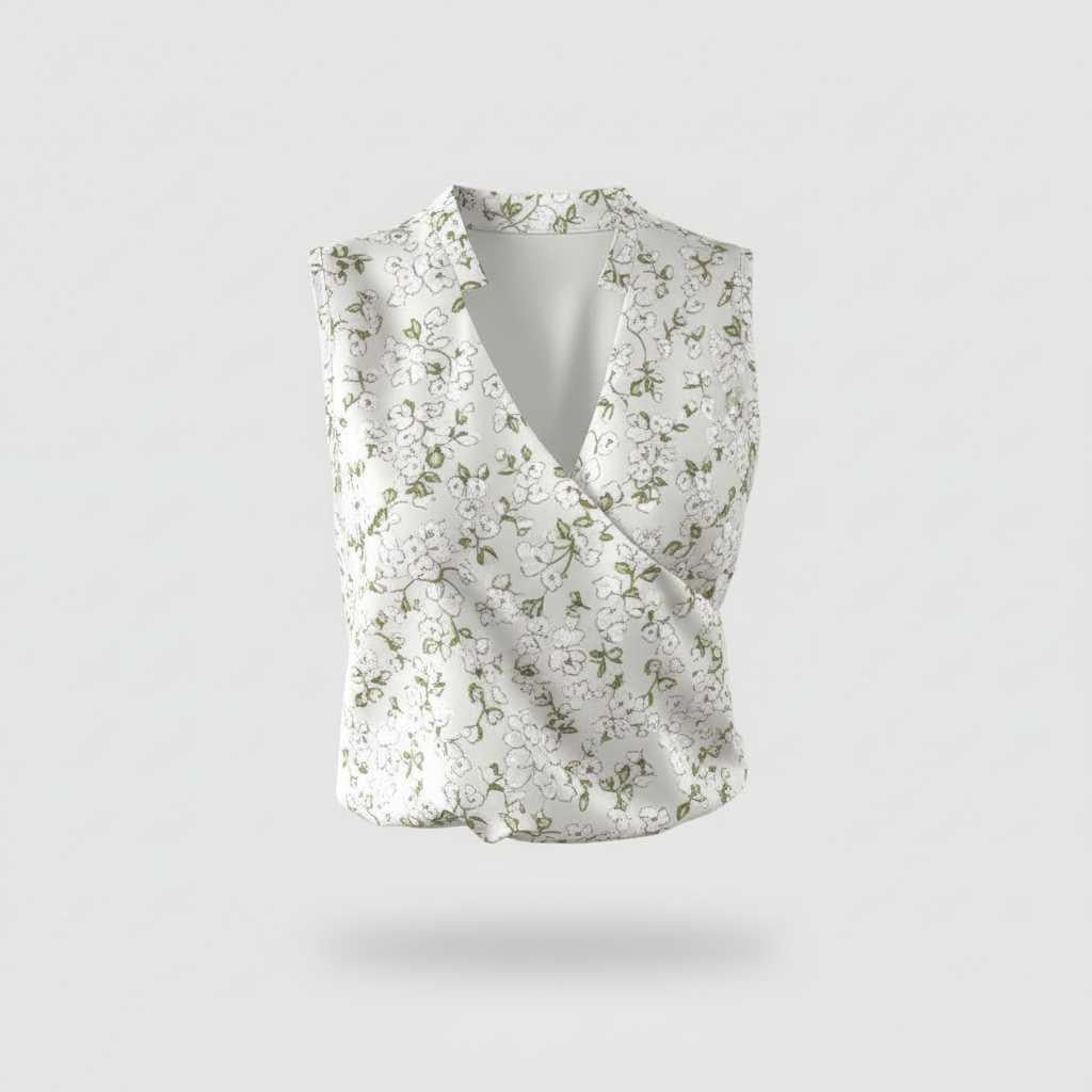 V-hals Zomer Top Dames | Casual Mode Katoen