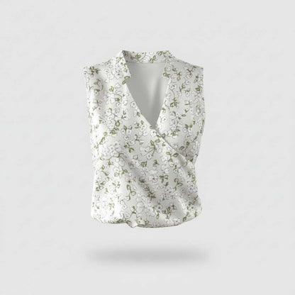 V-hals Zomer Top Dames | Casual Mode Katoen
