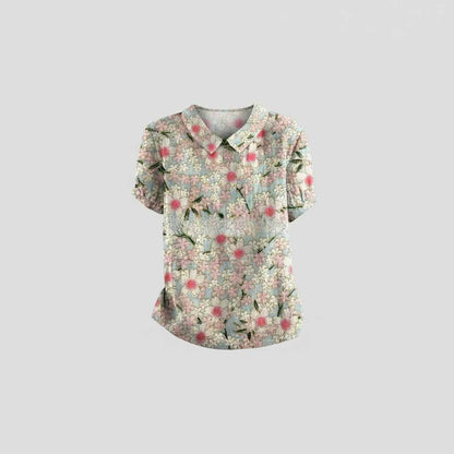 Vintage Bloemmotief Blouse | Dames Casual Mode