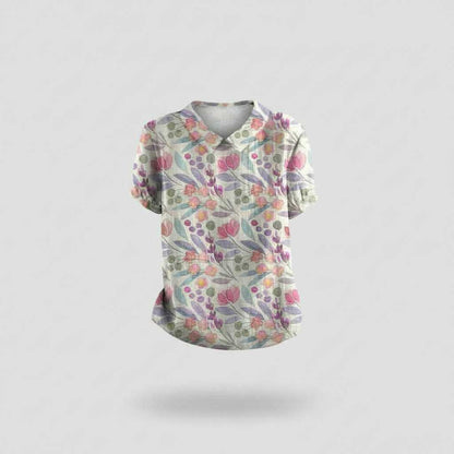 Vintage Bloemmotief Blouse | Dames Casual Mode