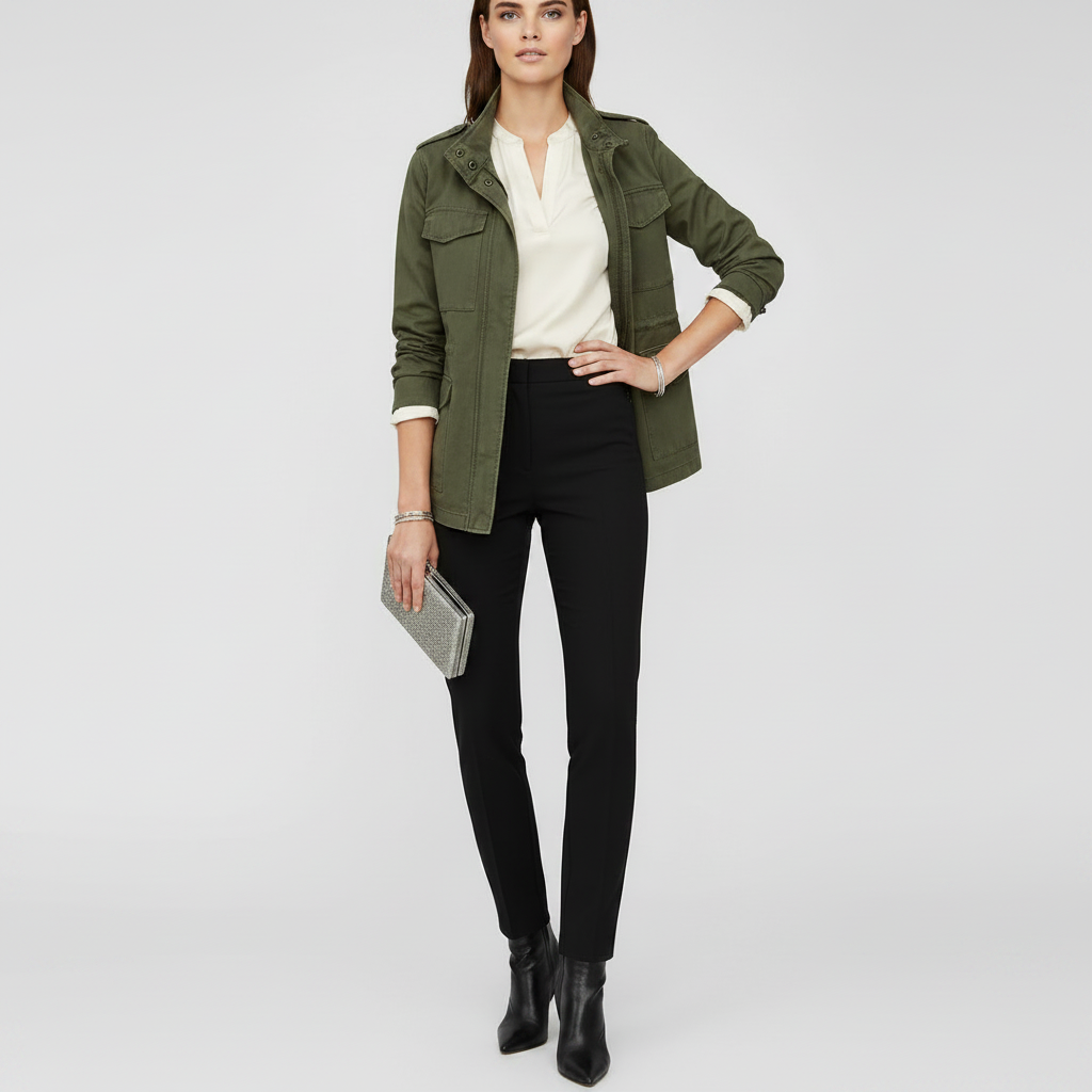 Zwarte Dames Jas Winter | Moderne Casual Ritsjas