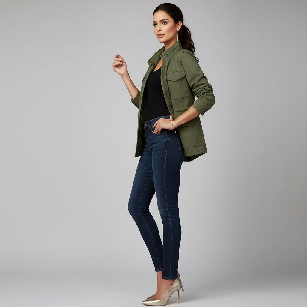 Zwarte Dames Jas Winter | Moderne Casual Ritsjas