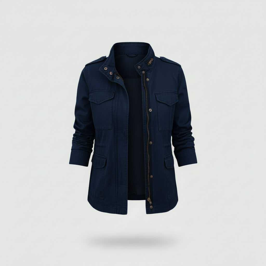 Zwarte Dames Jas Winter | Moderne Casual Ritsjas