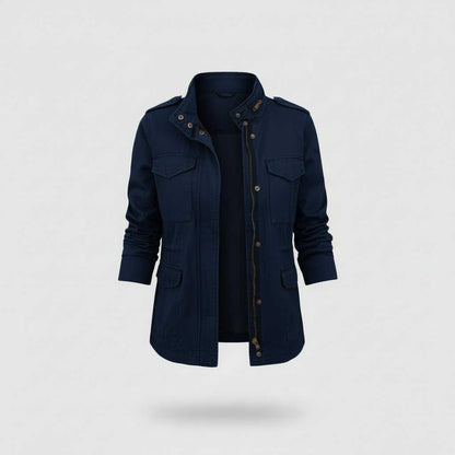 Zwarte Dames Jas Winter | Moderne Casual Ritsjas